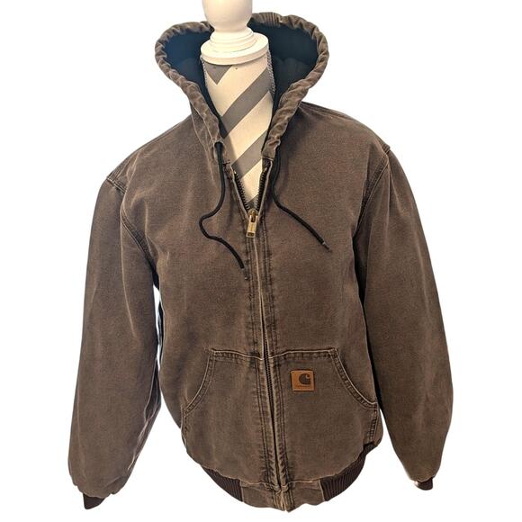 Carhartt Other - Vintage Carhartt J130  CHS Workwear Jacket Men Small Canvas Quilt Lined Brown